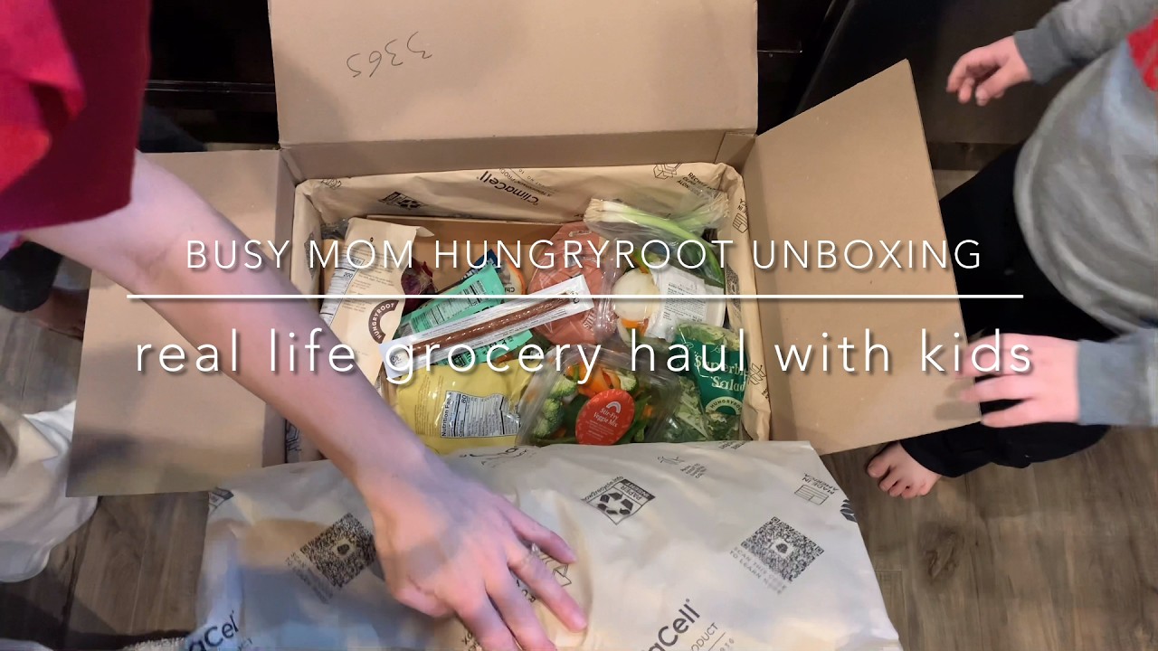 Busy Mom Hungryroot Unboxing | Real Life Grocery Haul with Kids