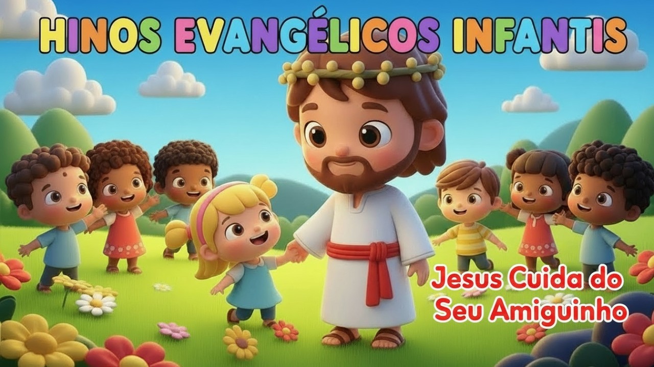Hino Gospel Infantil   Musica Cristã Infantil   Louvor Infantil   Jesus Cuida do Amiguinho