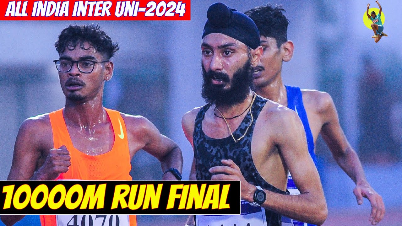 10000m Run Men Final || All India Inter University Athletics Meet 2024