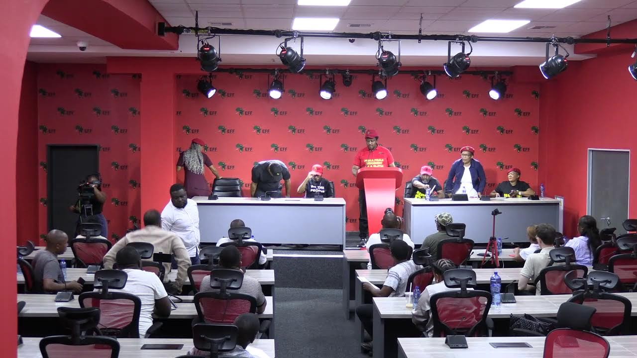 EFF President Julius Malema addresses the Media