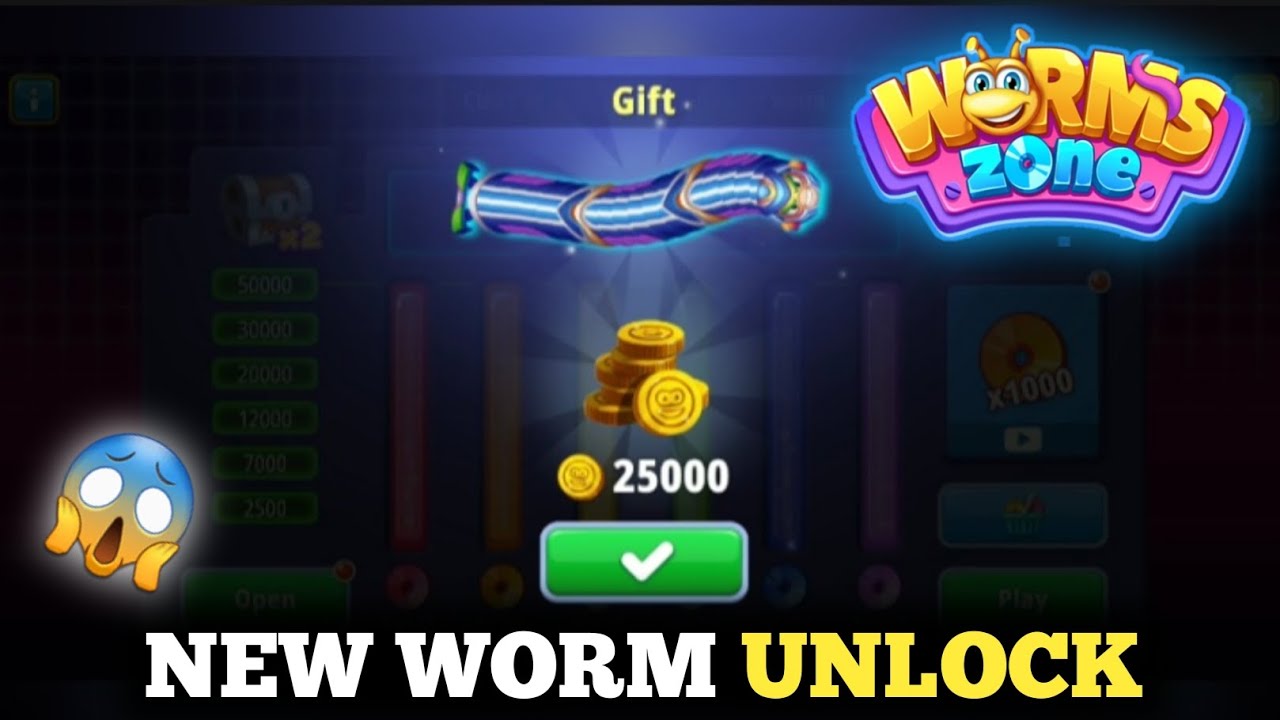 NEW WORM UNLOCK 😱 IN worm zone.io game | Video Game Day in worm zone.io | Worms zone game play