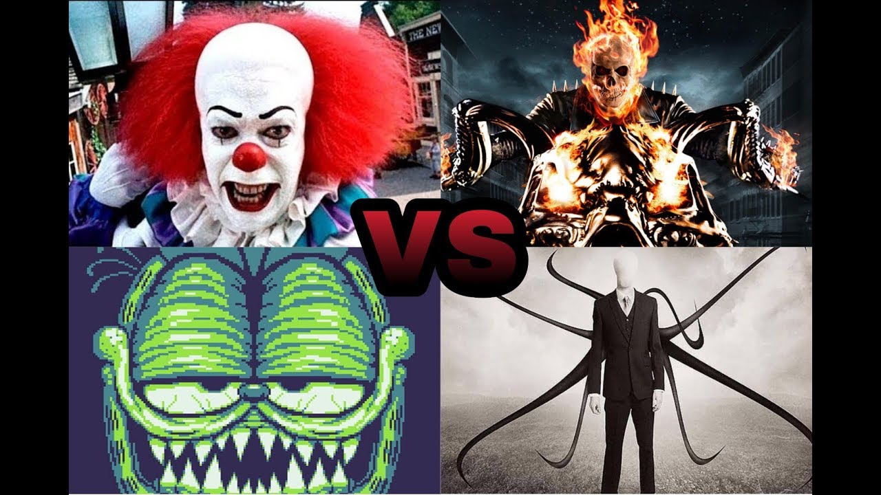 IT (1990) vs Ghost Rider vs Garfield Gameboy vs slenderman