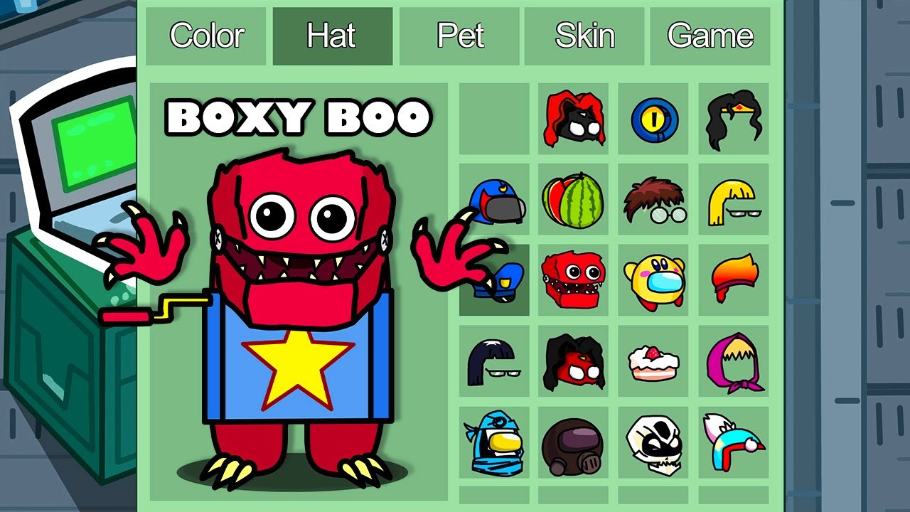 Boxy Boo (Project Playtime) in Among Us ◉ funny animation - 1000 iQ impostor