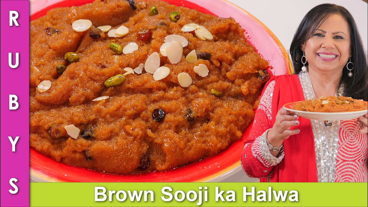 NEW! Brown Suji ka Halwa Semolina Sweet Dish Recipe in Urdu Hindi - RKK