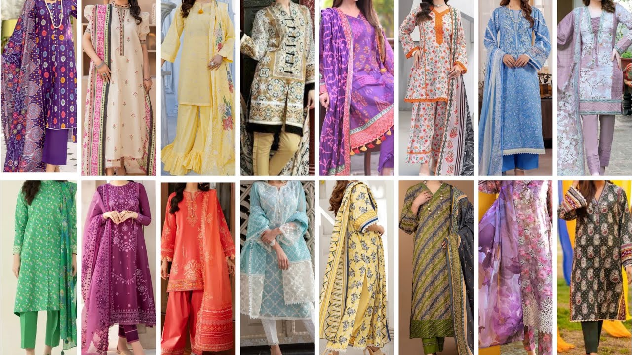 Lown dresses ideas for Girls #lowndressdesign #fashiontrends #fashionideas #girls #collocation 