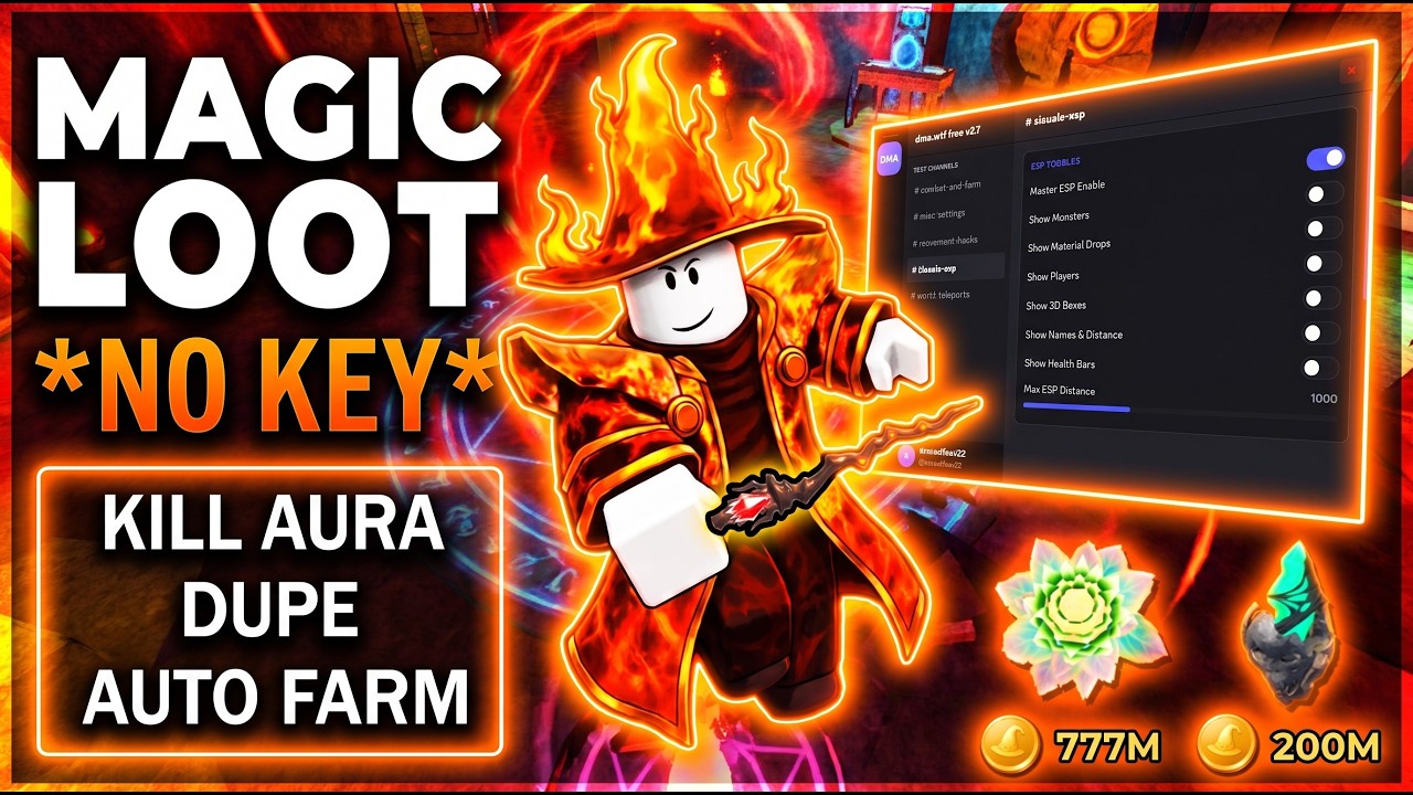 Magic Loot Script - NO KEY | Auto Farm, Deep Dupe Drops, Kill Aura, Auto Rebirth & More!