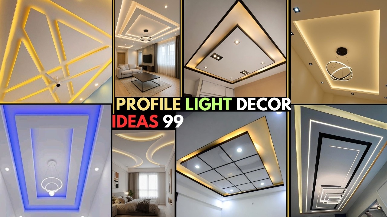 False Ceiling Design for Living room with one fan |Led aluminium profile light 2026 | Modern pop #66