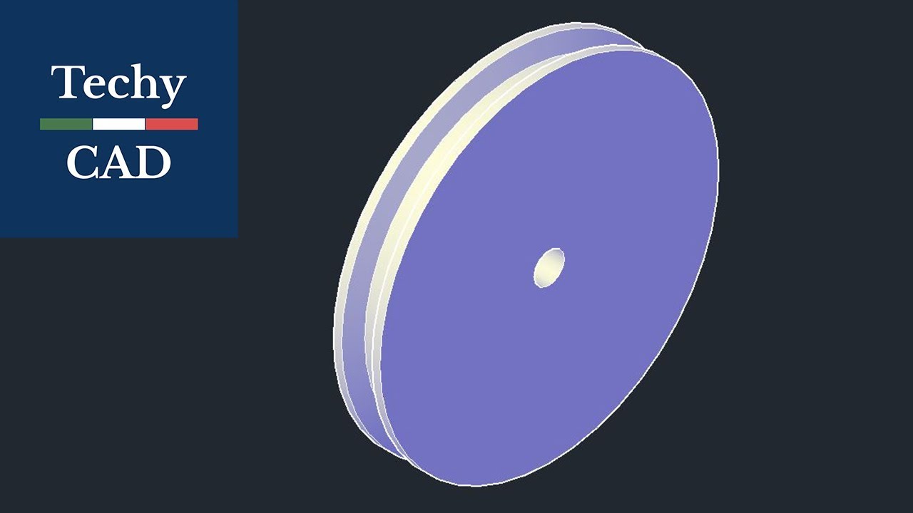 Autocad Tutorial | How to make V-Belt Pulley in Autocad | Autocad 3D | Revolve in Autocad
