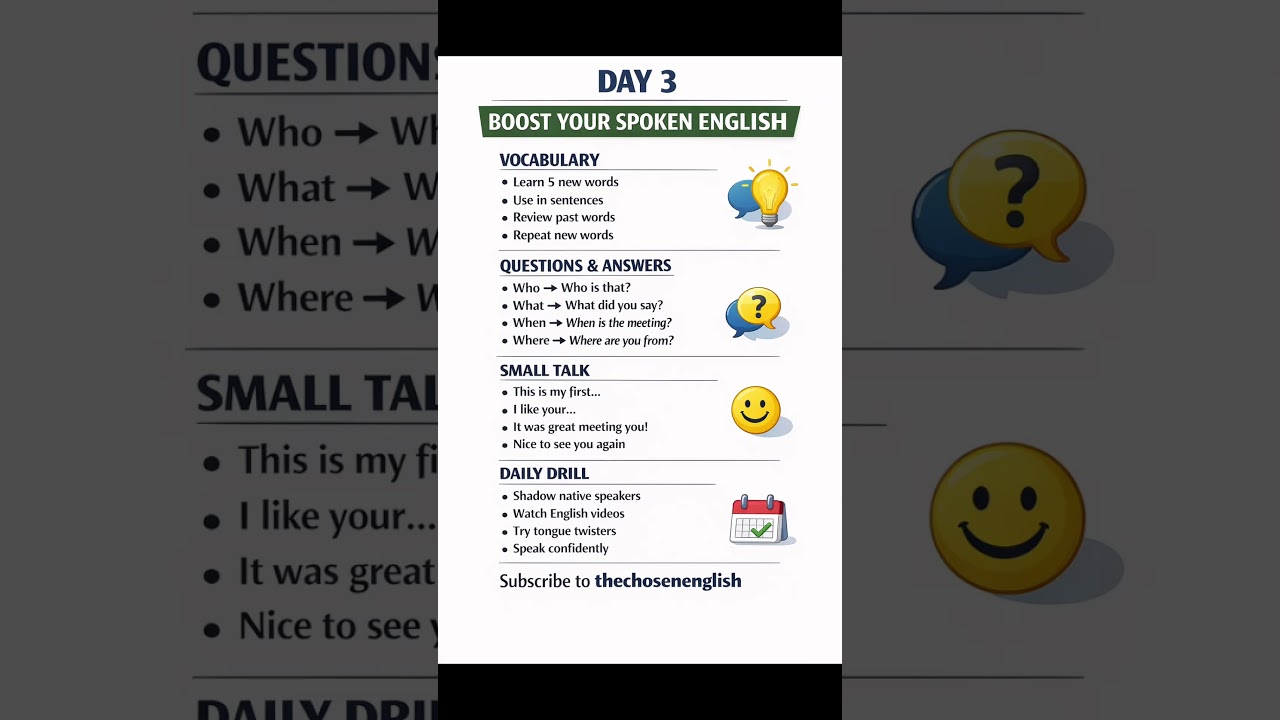 🔥 DAY 3: BOOST YOUR SPOKEN ENGLISH IN 10 MINUTES A DAY!