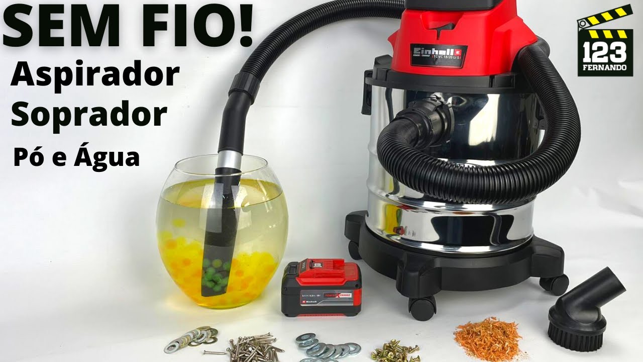 ASPIRADOR DE PÓ E LÍQUIDOS SEM FIO EINHELL TC-VC 18/20 Li S ASPIRADOR E SOPRADOR  A BATERIA 18v