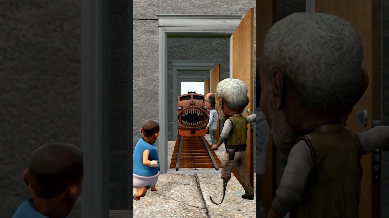 Train Eater vs Door CHALLENGE #gmod #sfm