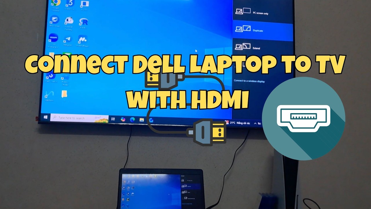 How to connect Dell laptop to tv with HDMI