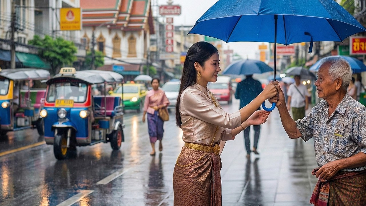พนักงานหญิงยื่นร่มให้คุณตาใต้สายฝน วันถัดมาถูกไล่ออก แต่ตอนจบทำคนทั้งน้ำตา | เรื่องเล่าชีวิตจริง