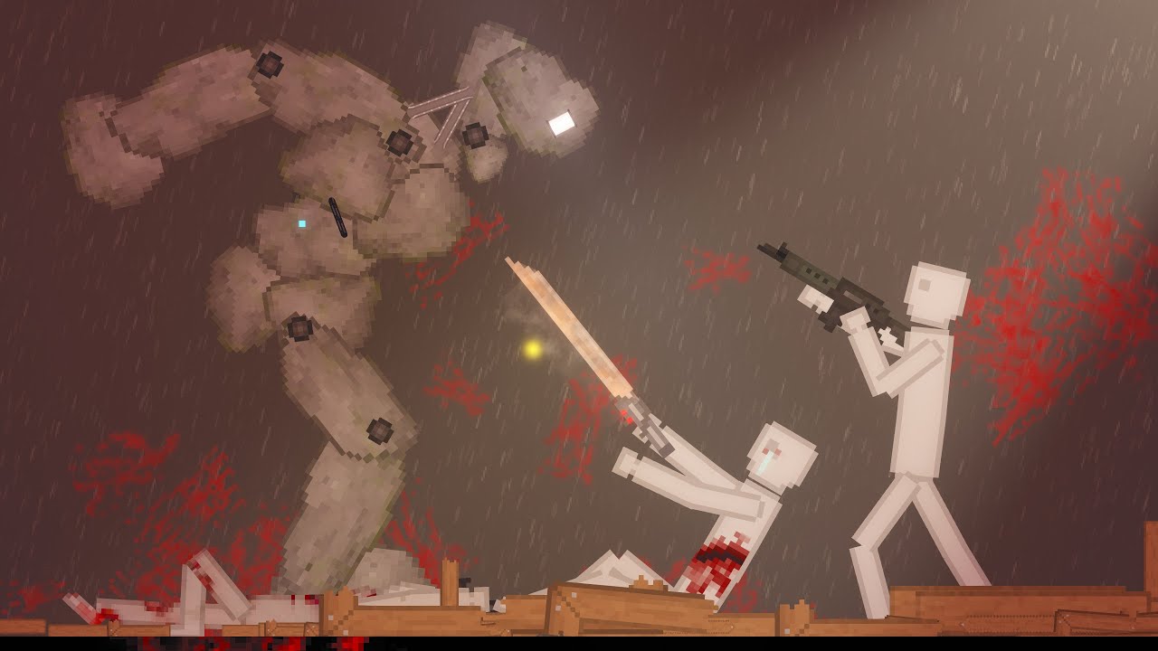 Golem Fights Humans in People Playground