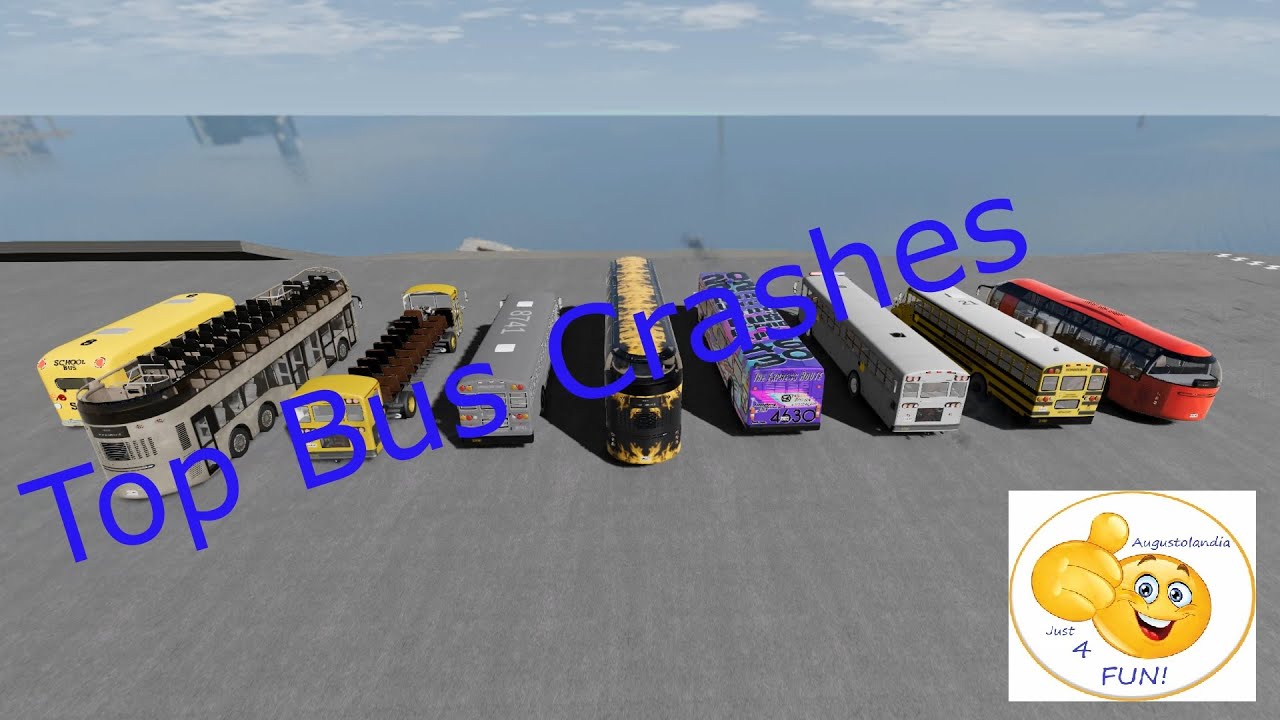 Top jump bus crashes | Mad Bus Race #8