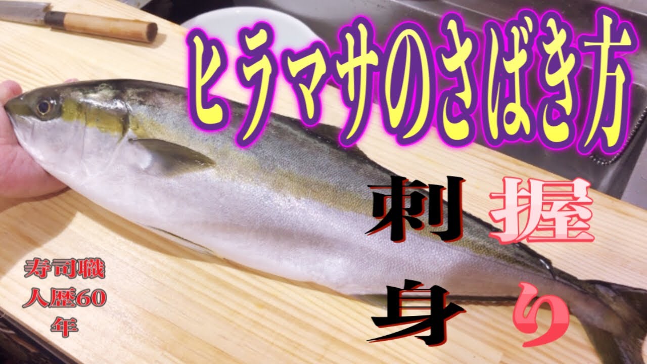 ヒラマサのさばき方 刺身 握り