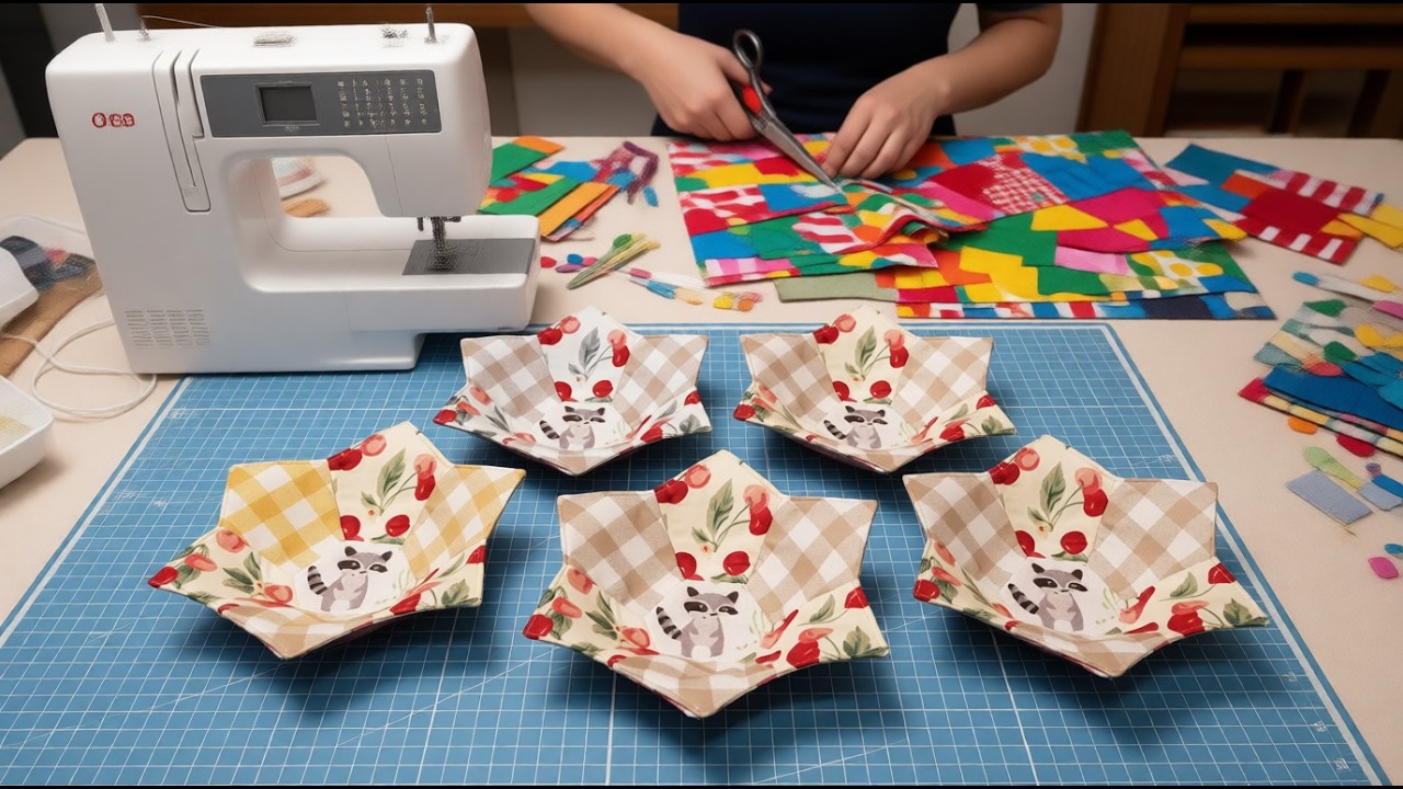 DIY Sewing Project For Scrap Fabric. Handmade Idea For Sewing Lovers