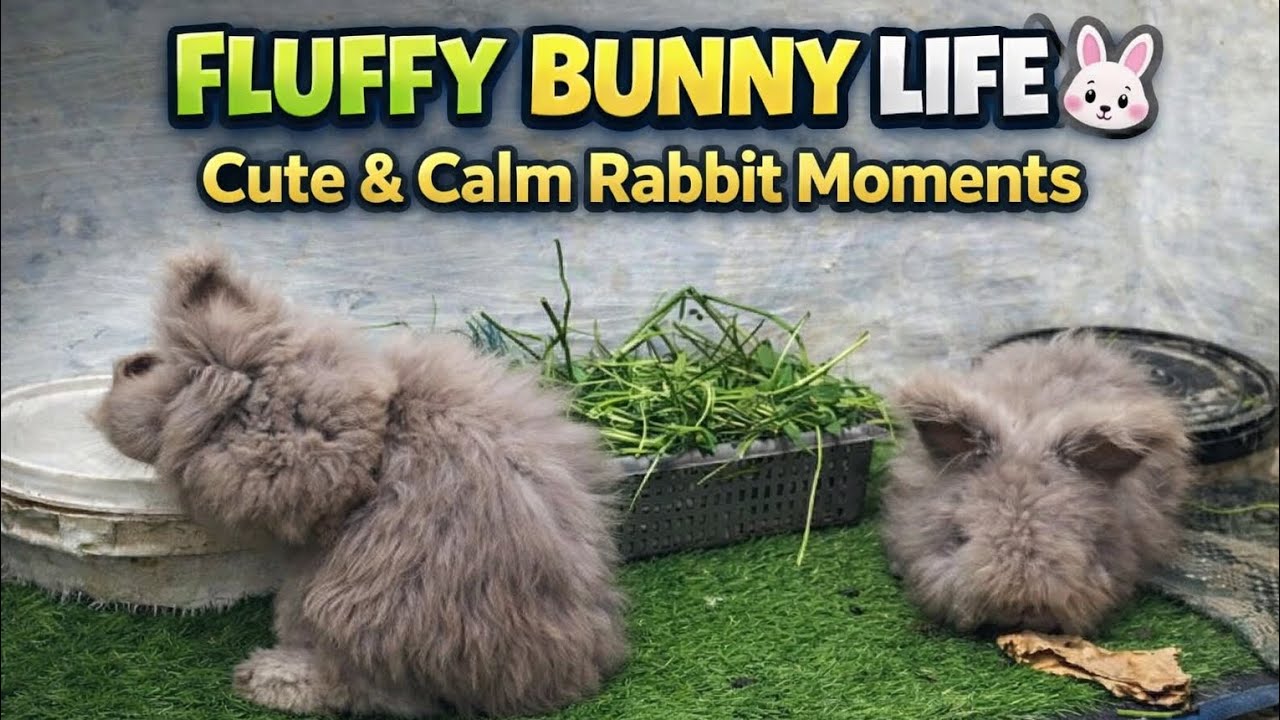 Fluffy Bunny Life||Cute & Calm Rabbit Moments You’ll Love Watching #rabbit 