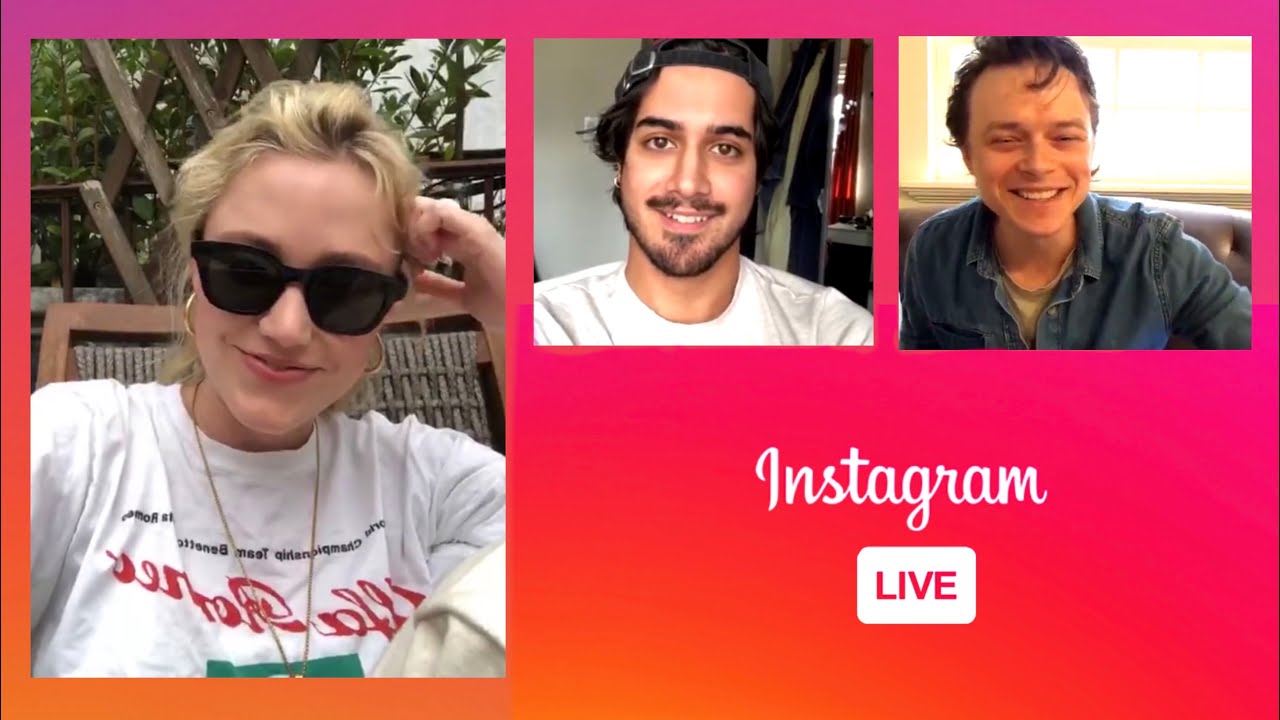 Maika Monroe - Instagram Live (featuring The Stranger cast Dane DeHaan and Avan Jogia)