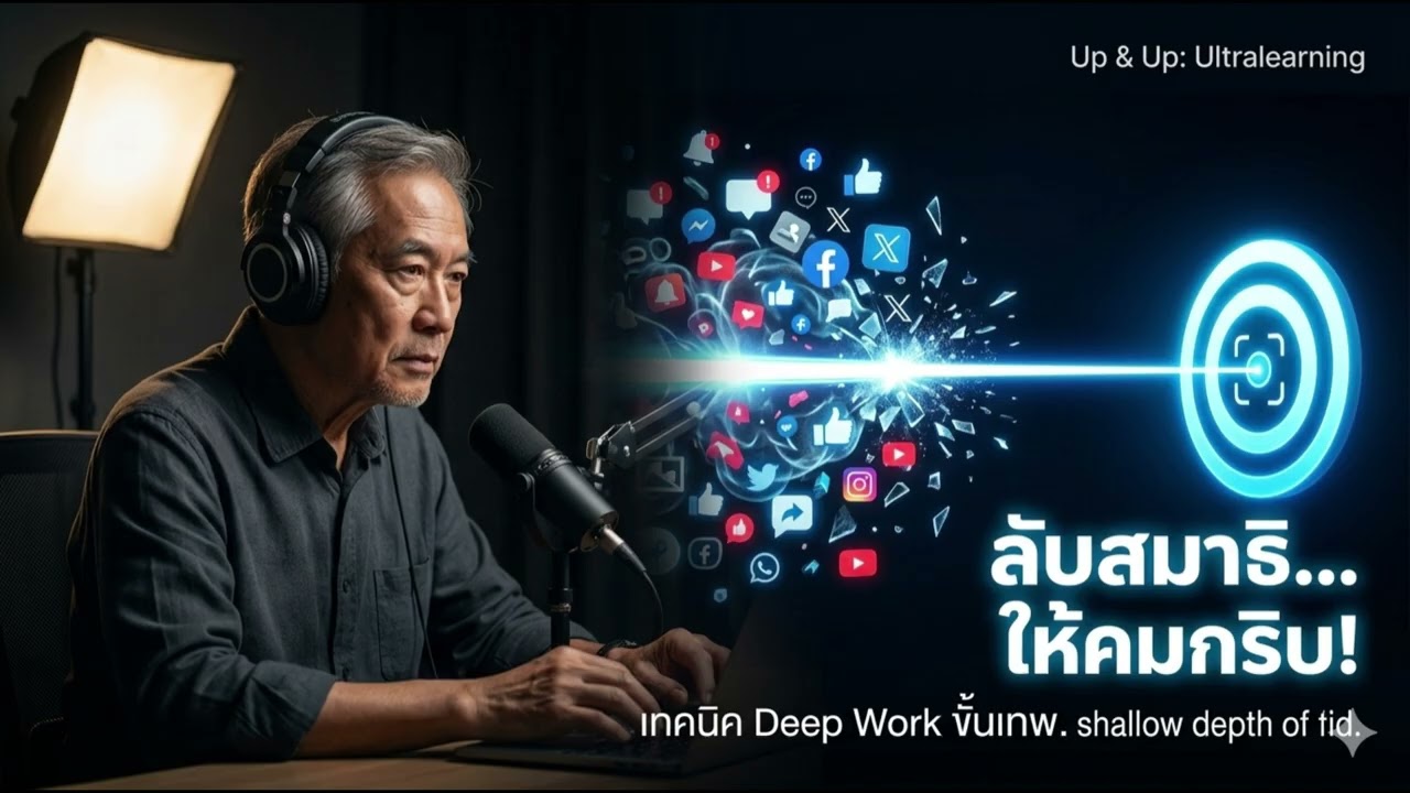 วิธีลับสมาธิให้คมกริบ!ด้วย Deep Work | เทคนิคเรียนรู้ขั้นสูงที่ AI เลียนแบบไม่ได้| Ultralearning EP3