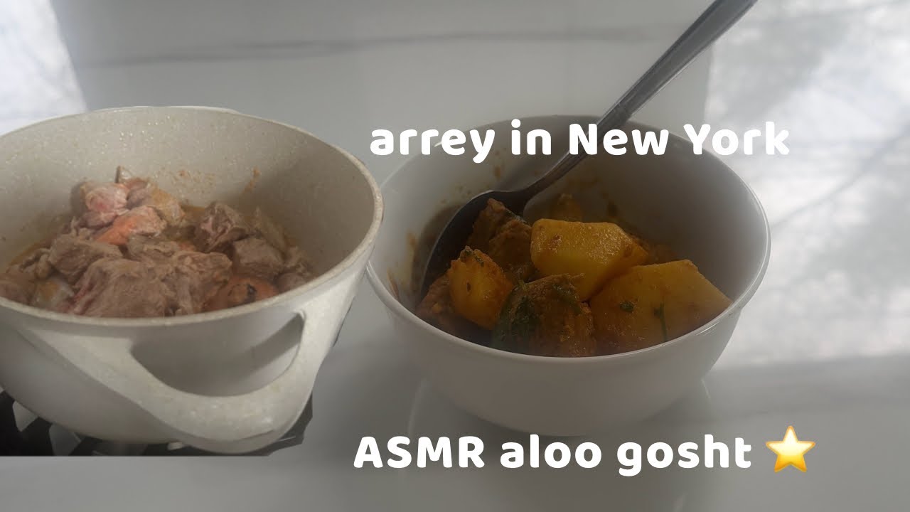 ASMR Aloo Gosht Recipe || Recipe Vlog || Lamb Recipe