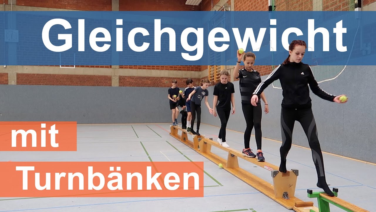 GLEICHGEWICHT mit TURNBÄNKEN | Übungen für Schule und Verein