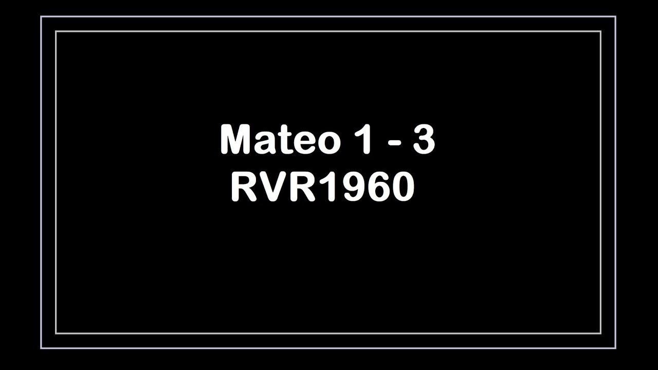 La Biblia en un año/ Mateo 1 - 3 (Audio, Letra) Día 270