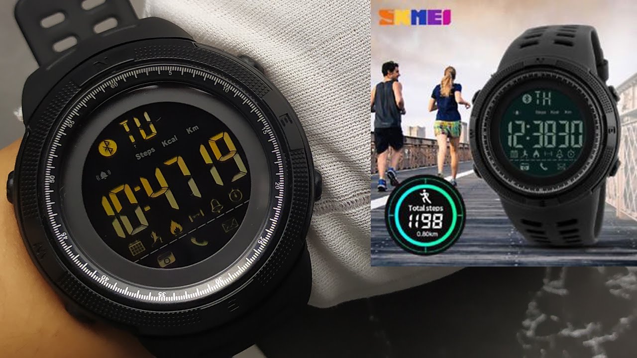 SKMEI 1250 - Review & Setting Jam Tangan Pria Digital Smartwatch Fashion (Waktushop Indonesia)