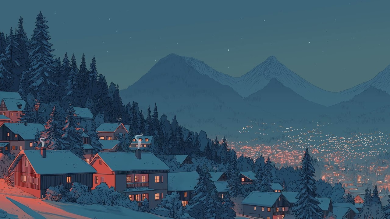cozy winter night ambience ❄️ | calm lofi music for deep sleep, relaxation & reading