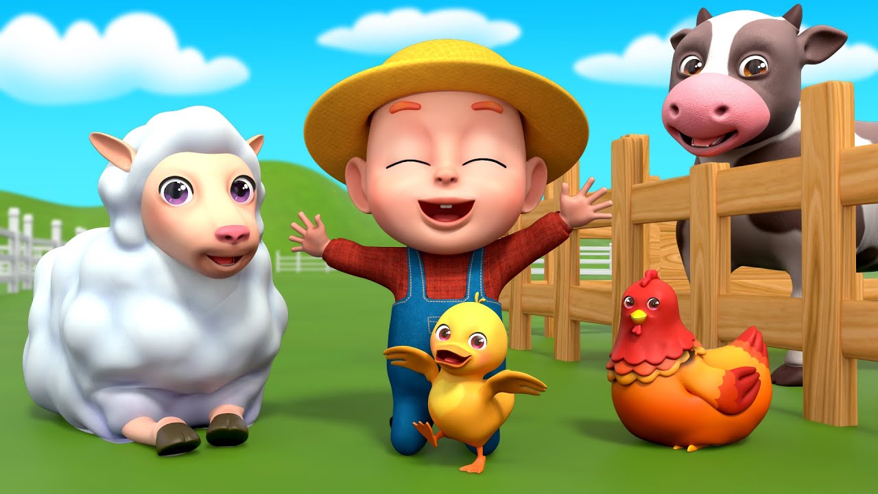 Om MacDonald Punya Ternak | Lagu Hewan Ternak🐔🐷| Kartun Anak | Bahasa Indonesia - Rosoo