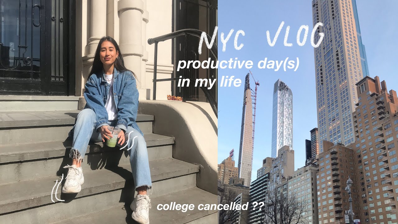 nyc college vlog // productive day, cancelled classes ??