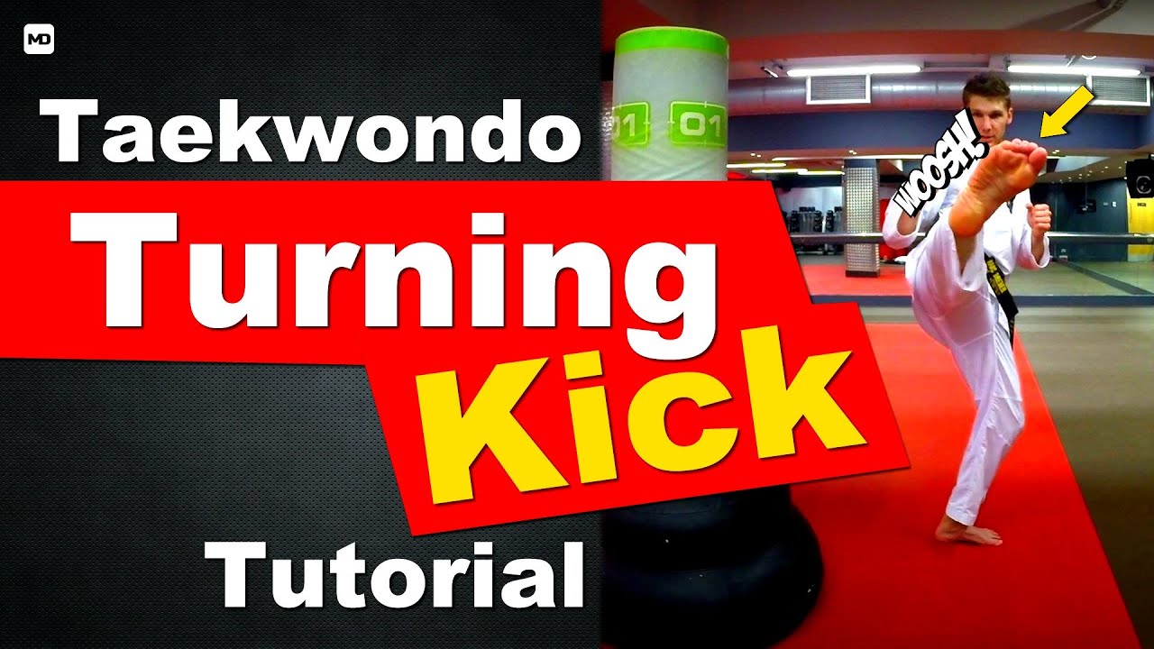 How To Do a Taekwondo Turning Kick (Paldung Chagi) + Roundhouse Kick (Dollyo Chagi) Tutorial