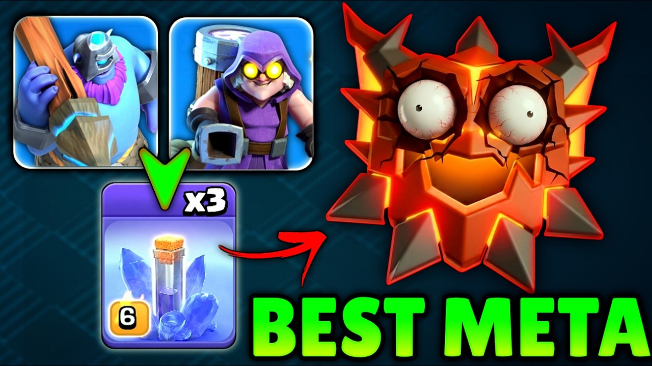 The EASIEST Spam Army For NONSTOP 3 Stars At TH18 THROWERS Ruin Witch Guide Attack Strategy In COC
