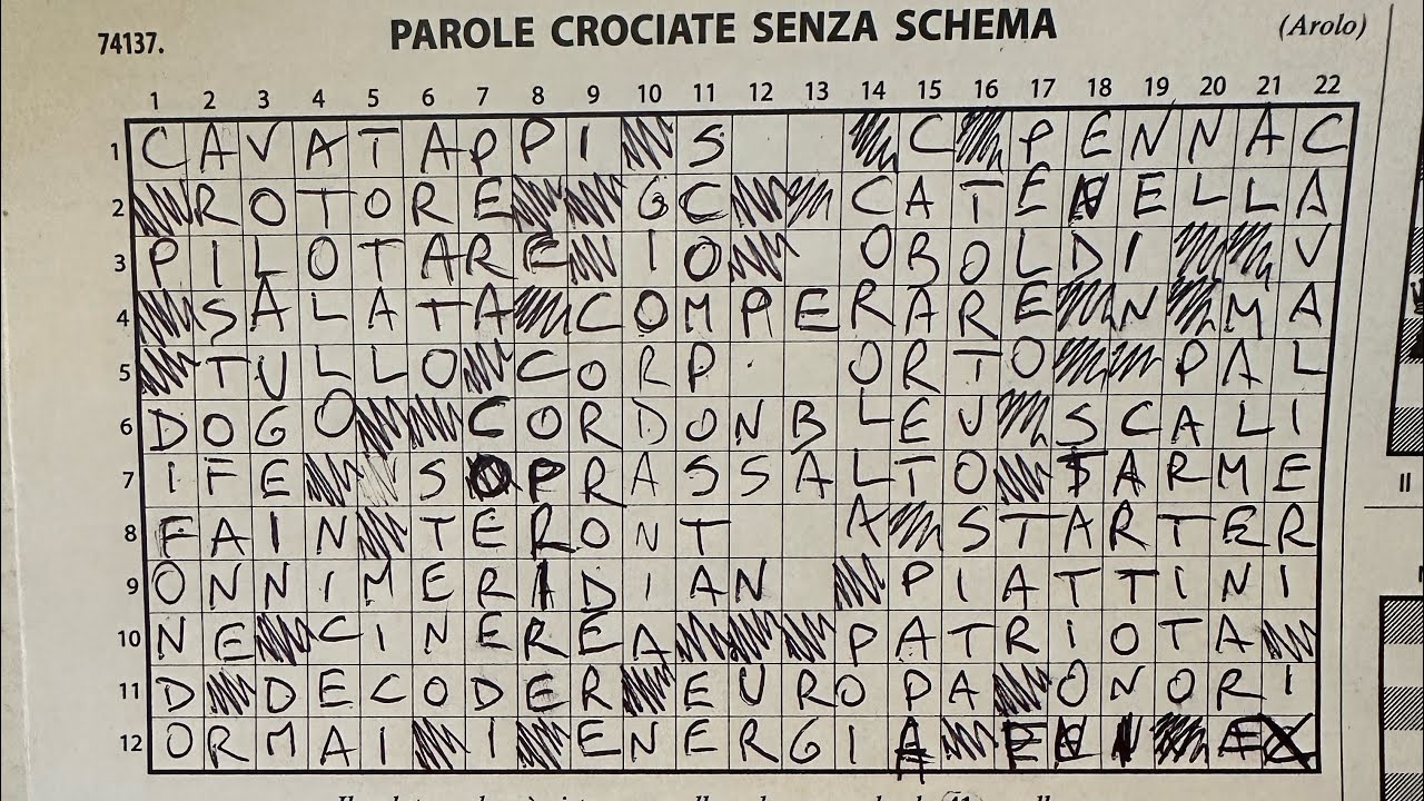 ￼Come risolvere le Parole￼ Crociate Senza Schema 74137 - Settimana Enigmistica 4774