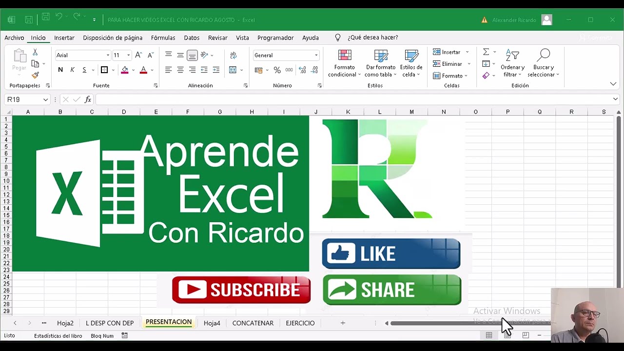 Cómo usar la función concatenar en EXCEL | Excel Intermedio | Excel 2025 |EXCELCONRICARDO