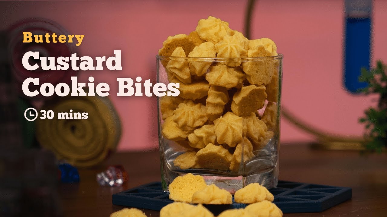 Custard Cookie Bites | Buttery Cookie Bites | Dessert Recipes | Cookd
