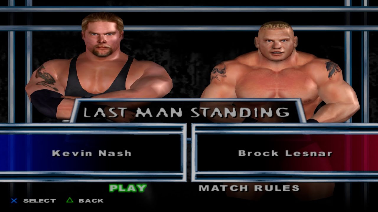 WWE SmackDown! Here Comes the Pain - Kevin Nash VS Brock Lesnar (LAST MAN STANDING)