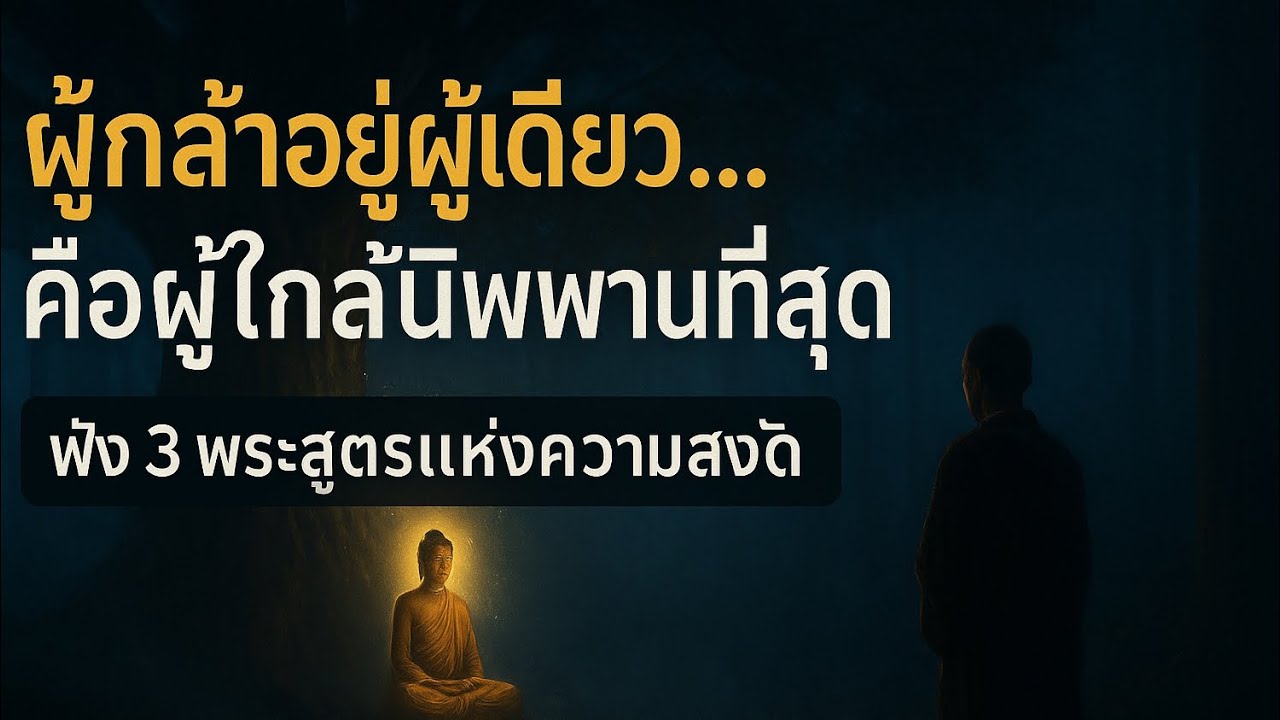 การอยู่…คนเดียวยิ่งใหญ่ | ผู้กล้าอยู่ผู้เดียว…คือผู้ใกล้นิพพานที่สุด 3 พระสูตรแห่งความสงัด
