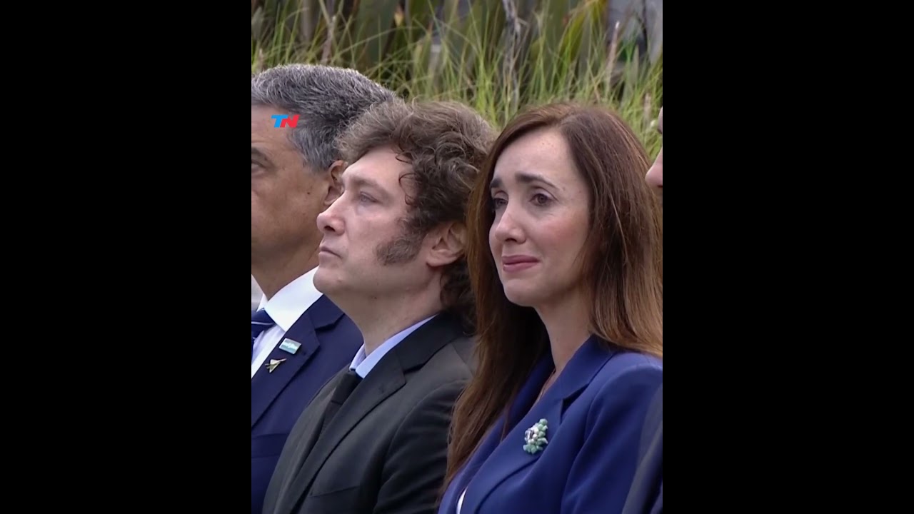 El abrazo entre Milei y Villarruel en el homenaje a los caídos de la Guerra de Malvinas