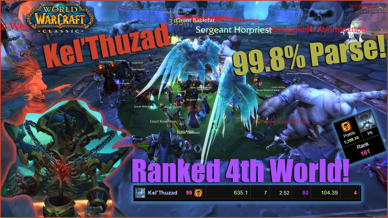Shadow Priest Kel'Thuzad 99.8% Parse Ranked 4th World! WoW Classic Naxxramas