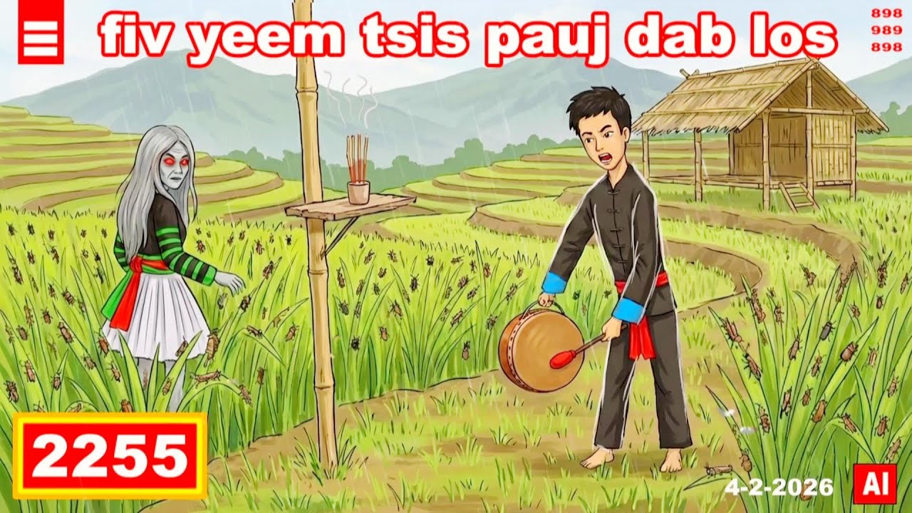 dab hais hmoob - 2255 - 4-2-2026 fiv yeem tsis pau dab los, บนกับผี, the ghost return.