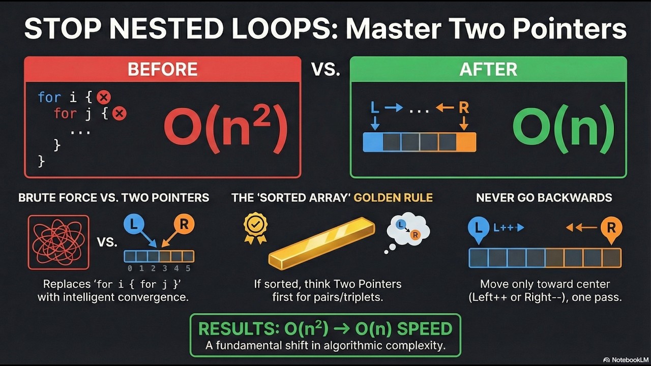 Two Pointers Technique 🔥 MASTER DSA Pattern | Pair Sum, Remove Duplicates, Container With Most Water