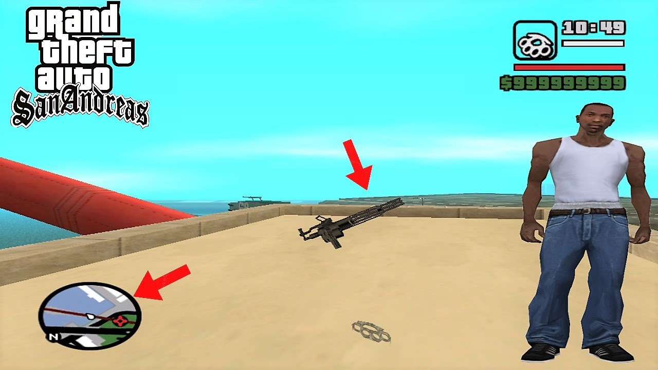 SECRET MINIGUN LOCATION IN GTA SANDRAS [ HIDDEN PLACE ]