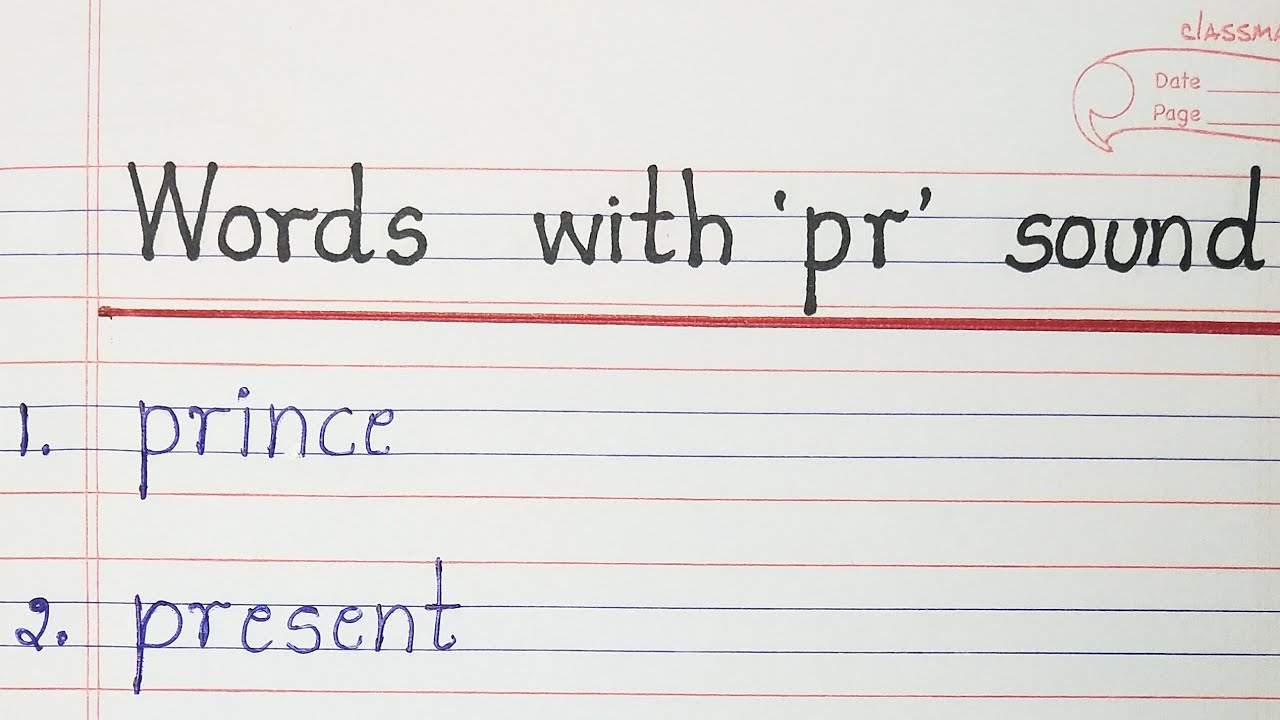Words with pr sound