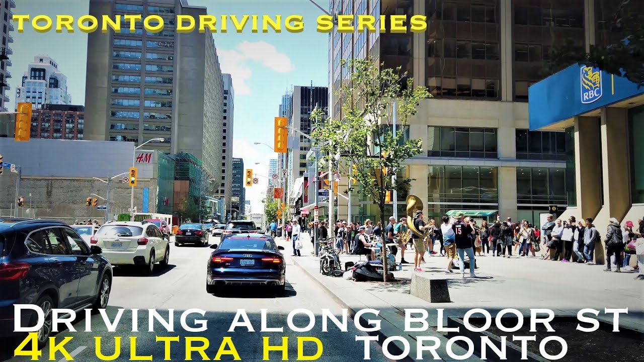 Driving Bloor Street Toronto [4k video]