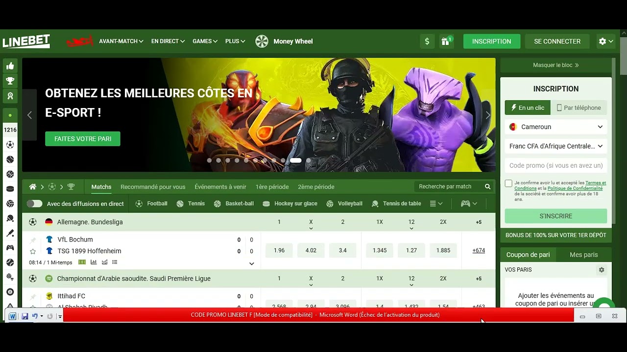 Linebet inscription et nouveau code promo en 2024