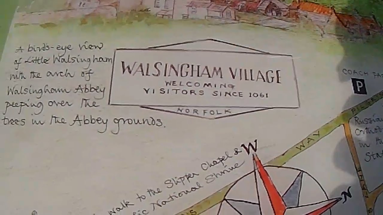 A walk round Walsingham Village and Abbey in Norfolk.