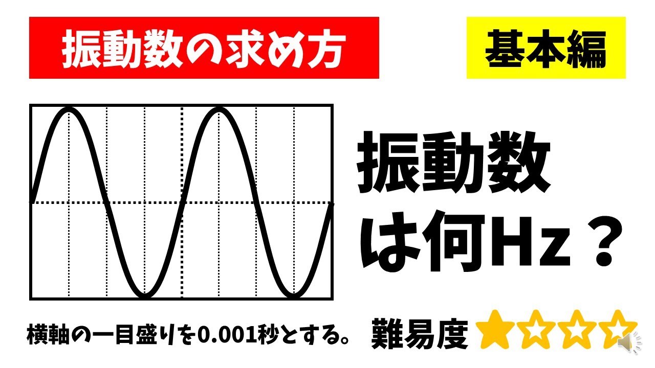 中学理科「振動数の求め方」Hzの計算方法