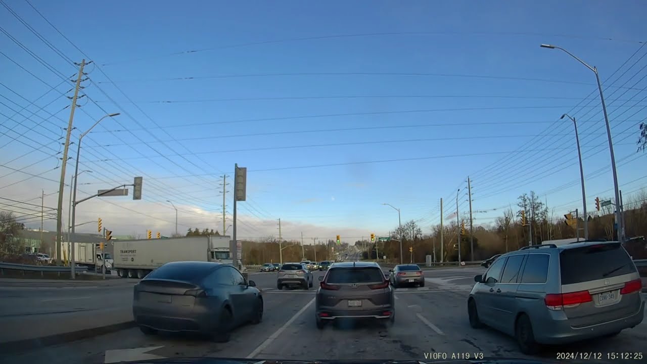 [4K] Newmarket, Ontario! #2 Light Snow and Windy day driving, ON. CA.