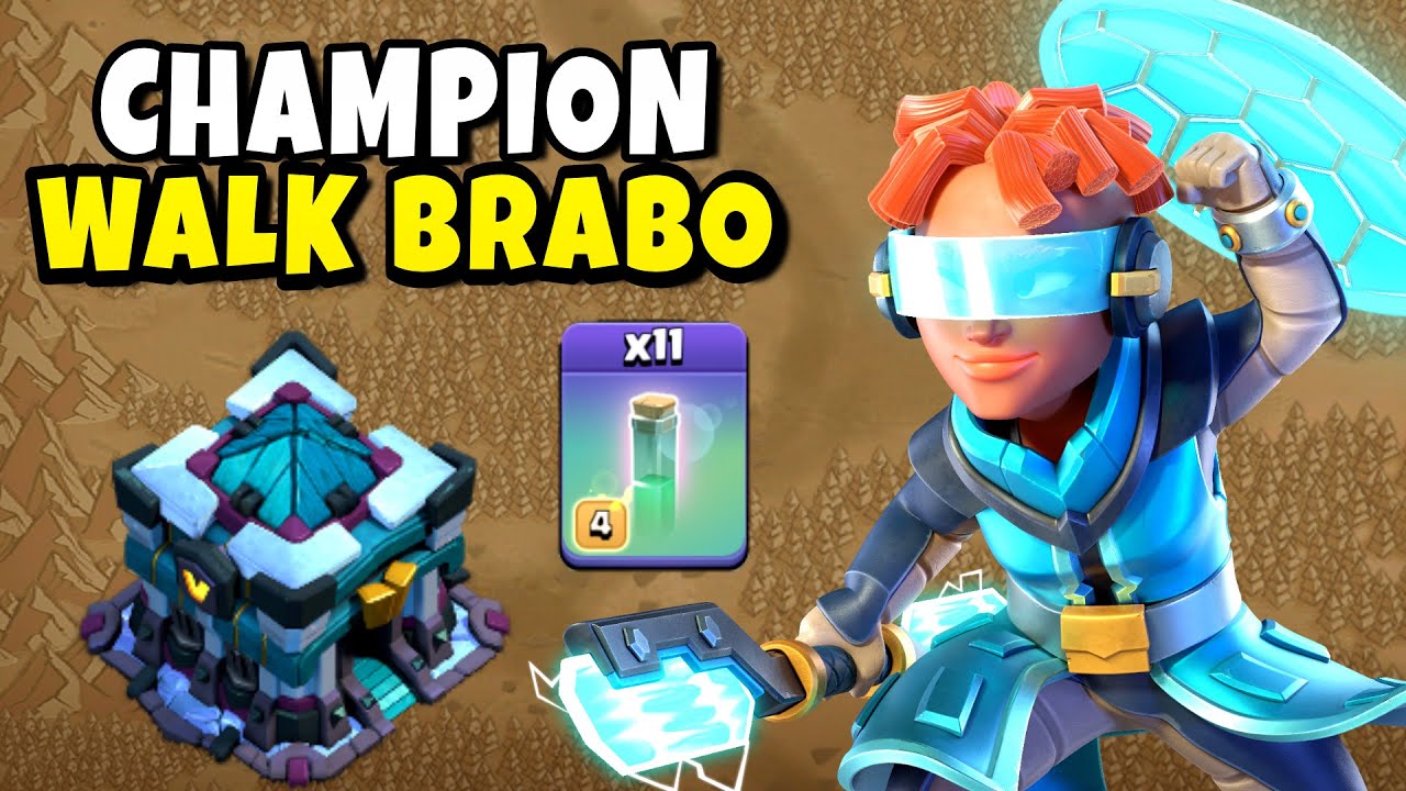 AGORA VOCÊ VAI DAR PT COM CHAMPION WALK NO CV13 COM ESSE ATAQUE ROUBADO | Clash Of Clans